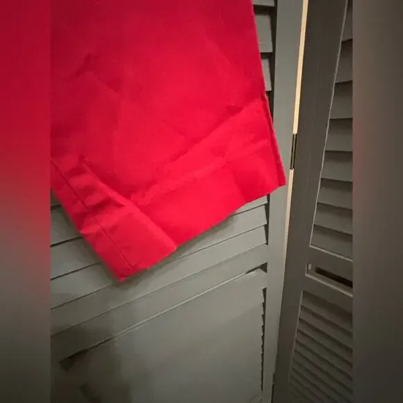 The Limited The Drew Fit Red Cropped Straight Leg Ankle Pants Size 6 - Picture 8 of 12